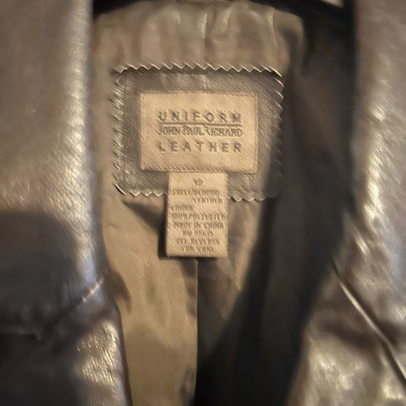 Black leather jacket by Uniform John Paul Richard - Picture 2 of 5